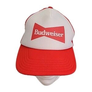 VINTAGE (90's) Budweiser Trucker Hat / Red / Snapback /‎ Beer / Official Product